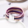 Bohemian Leather Bracelet Geometric Beads Chain Multilayer Wrap Bangle Women Jewelry Accessories