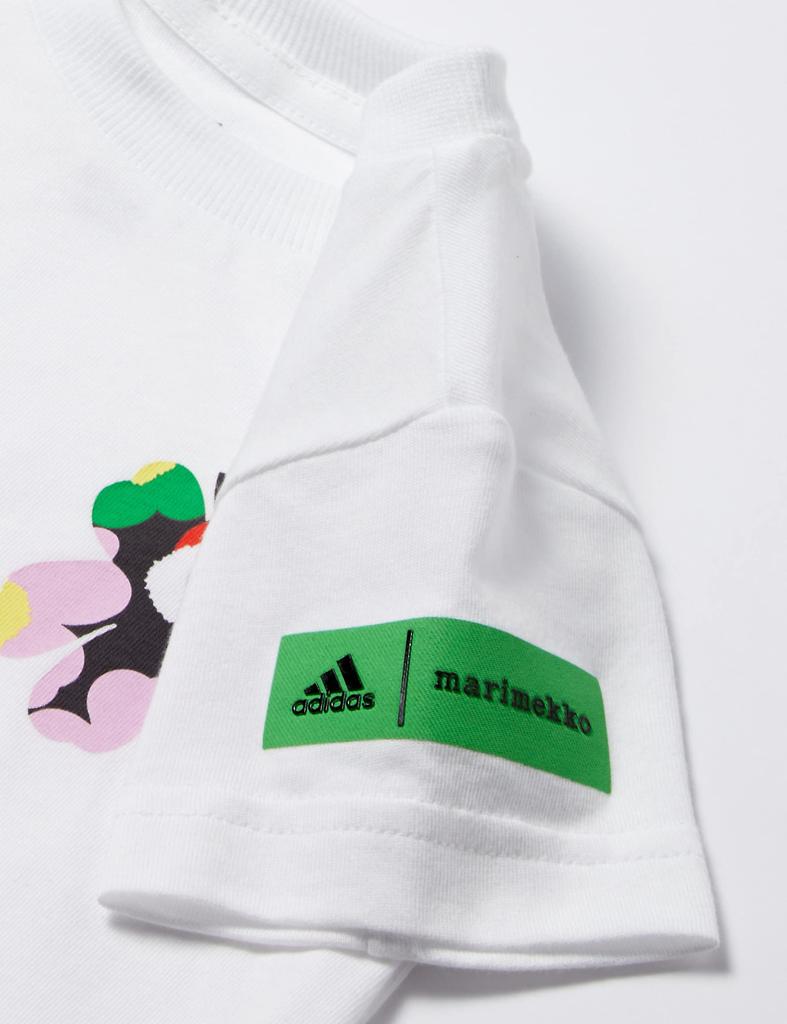 Kinder Marimekko Sommer Tights Set SD789 Magenta Frost Orange [Adidas] Top Weiß/Real Hose Pink/Real Magenta/Trail Braun/Blaze (H65812) J/70