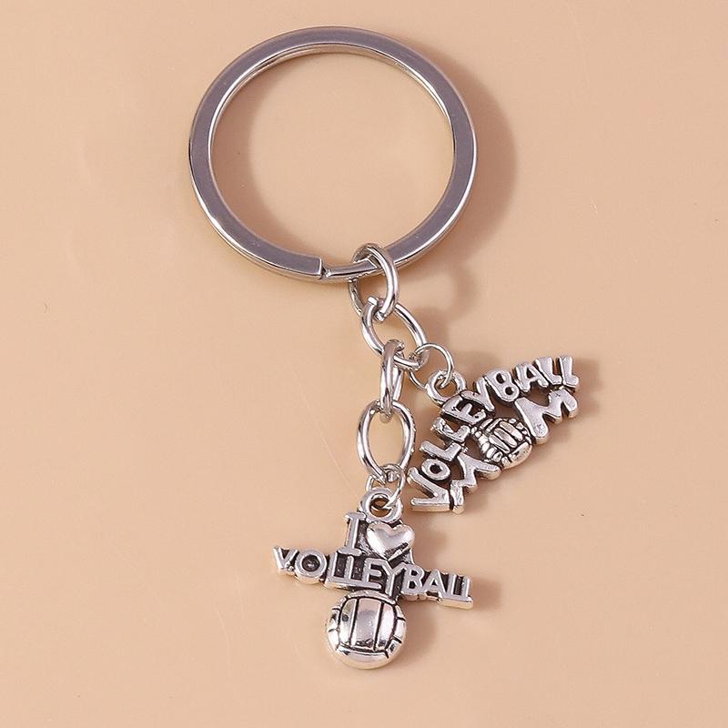 

Cute Sports Keychain Funny Baseball Basketball Soccer Charms Keyrings for Women Men Car Key Handbag Hanging Key Chains DIY Gifts