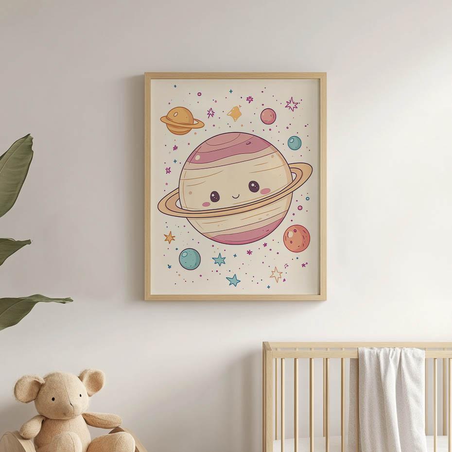 Plakat Urocza Planetka Plakat Urocza Planetka, 50X70 Cm, Bez Ramy, Płótno Premium Na Blejtramie