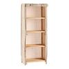 Beige Wood Fabric Shelf (30 X 113 X 42 Cm)
