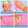 Swimmer Doll for Pool Bathtub Waterproof Electric Swimming Baby Doll with Rotating Head Removable Swimsuit Water Fun Partner