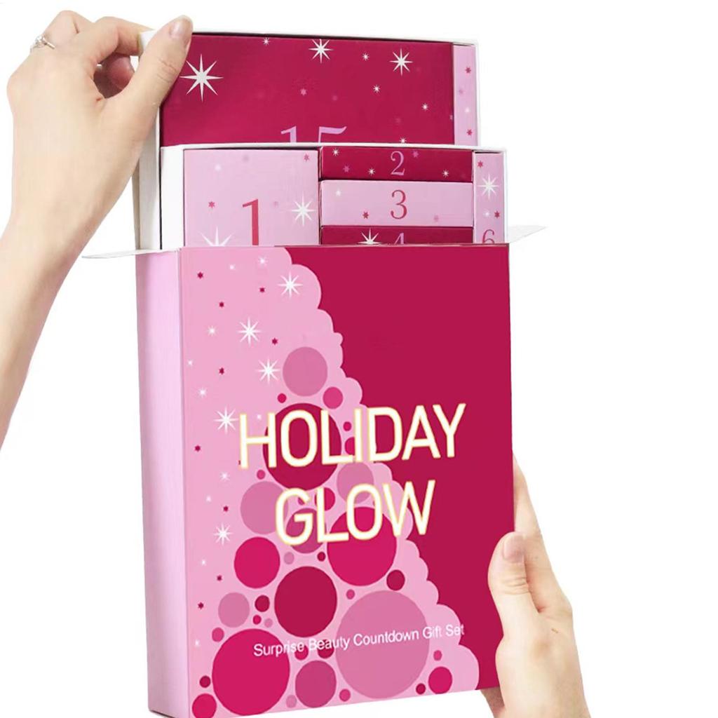 Beauty Weihnachtskalender 24 Tage Adventsset 2025 Weihnachtskalender-Kit Kosmetikboxen für Frauen Teenager Mädchen Geburtstag Neujahr