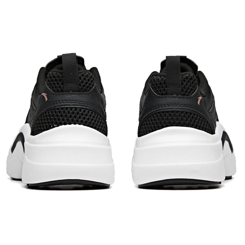 Anta Cushioning Anti-Slip And Wear-Resistant Coverage Support Low-Top Chunky Sneakers Women's Black White Sneakers