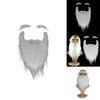 Christmas Santa Costume Accessories With White Faux Beard And Eyebrows For Holiday Party Decor
