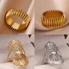Vintage Geometric Bullet Rings For Women Gold Stainless Steel Punk Finger Ring Wedding Party Fshion Jewelry Gift Femme