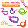 6pcs Silicone Sensory Sticks Fidget Toys Texture Quiet Twisting Fidget Toys  Kids Adults