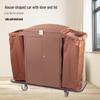 Hotel Linen & Room Service Cart – Stainless Steel Double-Sided Trolley for Cleaning & Sanitation.