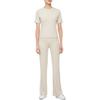 Calvin Klein Embroidered Logo Short Sleeve T-Shirt Women Tops Oat-Milk J220774-ACI
