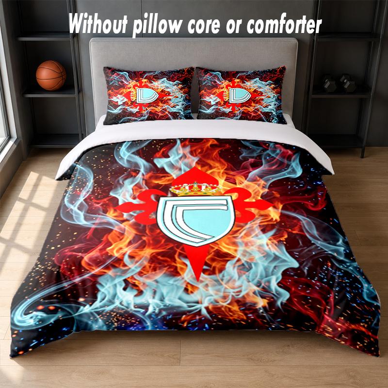 Celta Vigo FC Design Bed Bedding Set 1 Duvet Cover + 2 Pillowcases Soft Breathable Household Bed Linens