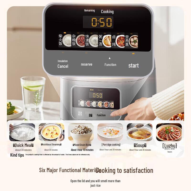Midea 4L Smart Electric Rice Cooker with 316L Stainless Steel Pot