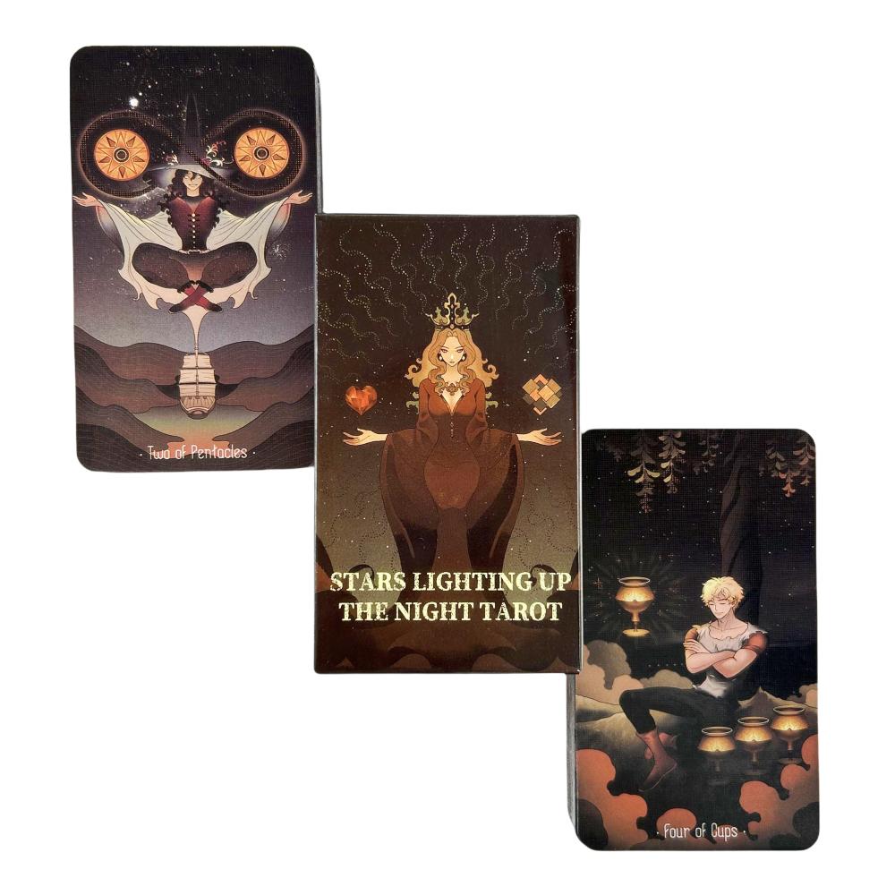 Stars Lighting Up The Night Tarot Cards Divination Deck English Versions Edition Oracle Board Playing Table Game For Party