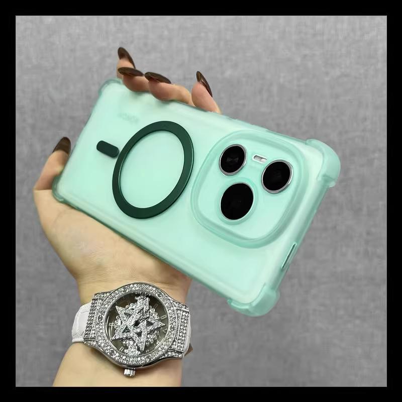 Airbag Shockproof Magnetic Wireless Charging Case For OPPO Reno 14 14F Reno13 13F Reno 13 12 F Pro 12F 11F Magsafe Clear Cover