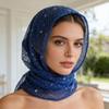 Stylish Muslims Headscarf Embellished With Sparkling Sequins Lightweight And Comfortable Headwear For Daily Wear