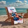 Custom Name Ultra-Soft Beach Towel with Stitch Theme,Ideal for Pool - Camping, Diving - Perfect Travel Essential, Vibrant Beach Towel.