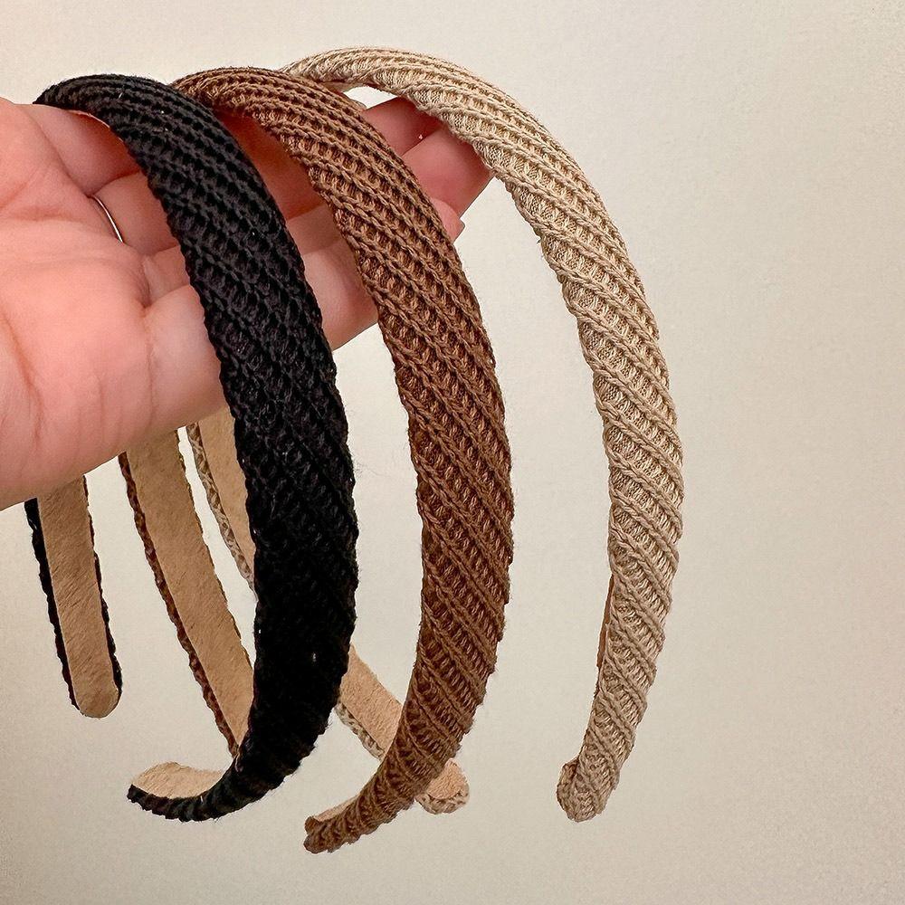 

Fashion Hair Hoops Sweet Black White Bezel Headband Women Ladies Hair Bands бежевий