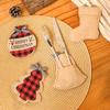 4pcs Cartoon Cutlery Pocket Bag Christmas Tree Ball Dinnerware Sleeve  Party Favors