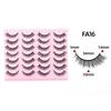 Cross-border European and American Style Flared Lashes, 14 Pairs of Thick, Curled, Naturally Three-dimensional One-piece Lashes