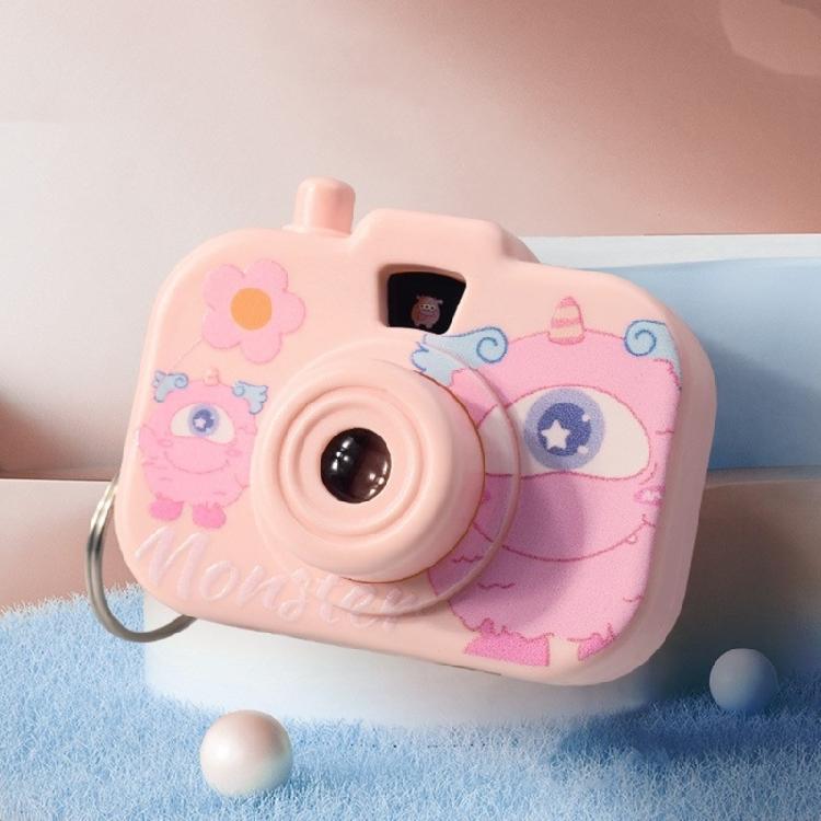 Creative Play Projector Camera Keychain For Kids Portable Plastic Toy With Cartoon Light Display Stylish Keyring