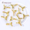 5/10 Stück 18K Gold Plated Fischschwanz Anhänger Für Schmuck, Messing Anhänger Für Halsketten Herstellung Zubehör