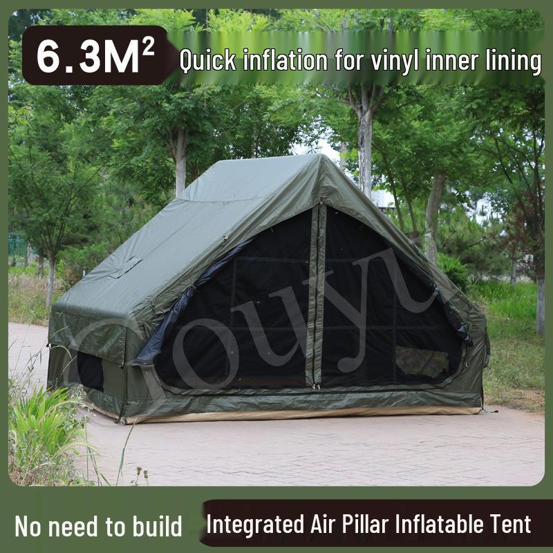 Rainproof Inflatable Camping Tent, 6 sqm, Outdoor Sunshade