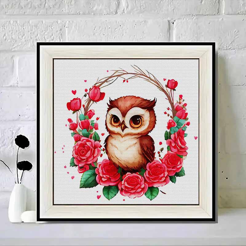 New Arrival 5D DIY Full Circle Diamond Painting "Painted Owl" Embroidery Cross Stitch Home Decor Gift