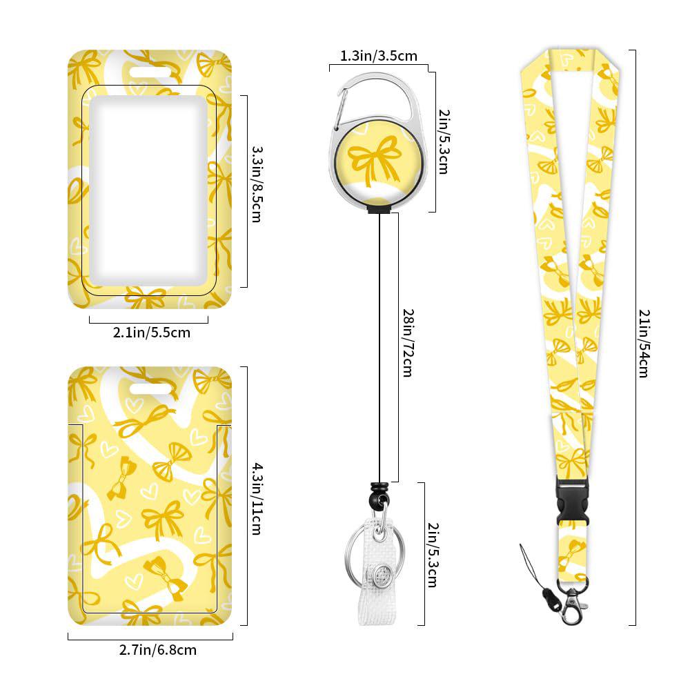 Bowknot Retractable Badge Holder and ID Lanyard Clip