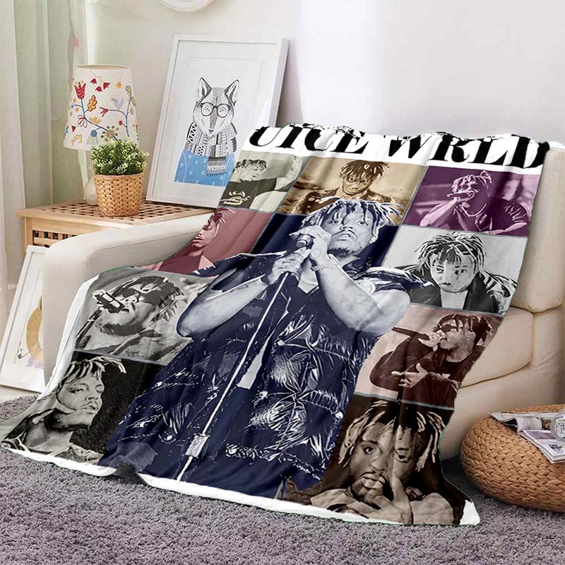 HOT Juice WRLD 999 3D Legend Rapper Star Soft Plush Blanket,Flannel Throw Blanket for Living Room Bedroom Picnic Bed Sofa Cover