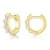 Orecchini Classici Brillanti in Zirconia Cubica da Donna Colore Oro Rosa Carini Mini Accessori per Orecchie Lobe Gioielli alla Moda E547