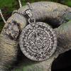 Retro Punk Aztec Mayan Solar Calendar Pendant Necklace for Men and Women Fashion Trend Sun God Lucky Amulet Jewelry Gift