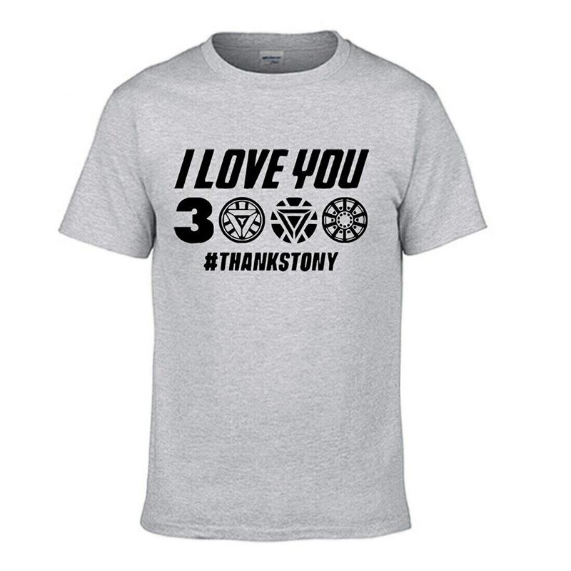 Klassisches Avengers Endgame Iron Man Tony Stark T-Shirt „Ich liebe dich 3000“-Design