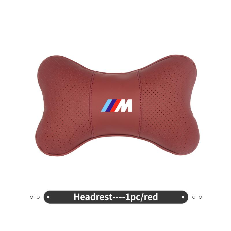 Leather Car Seat Headrest Neck Pillow Lumbar Support Mat For BMW E30 E34 E36 E39 E46 E52 E53 E60 E61 E62 E70 E71 E83