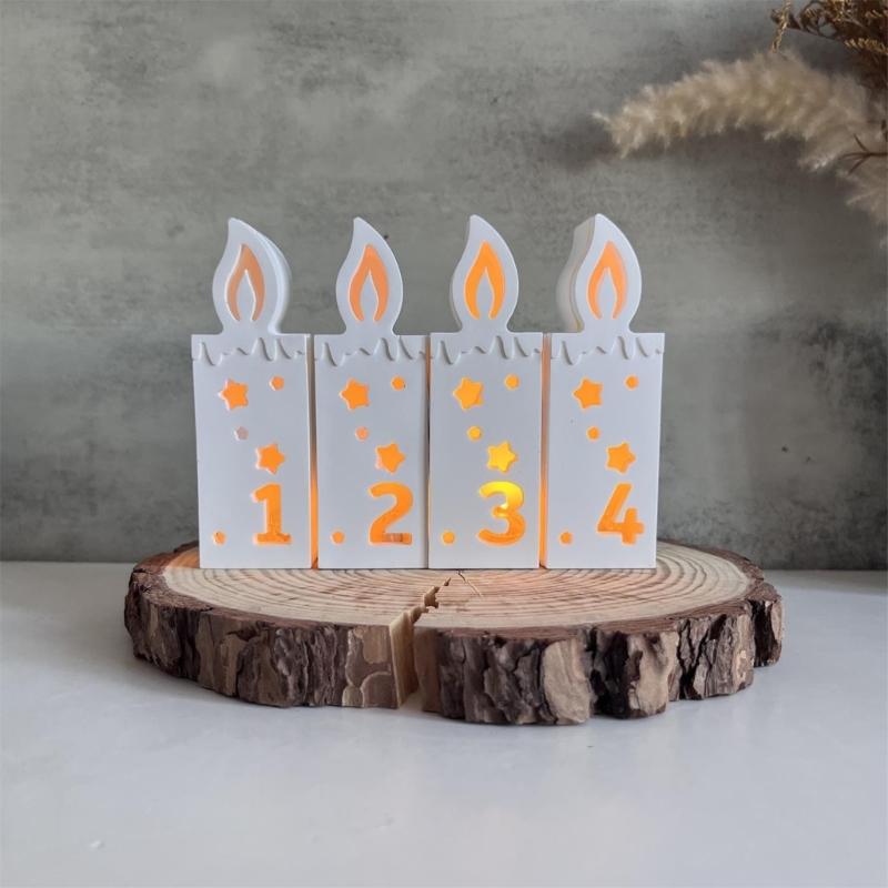 Creative Flexible Silicone Mold for Number Candle and Ambients Lights Decoration for Birthdays and Celebrations