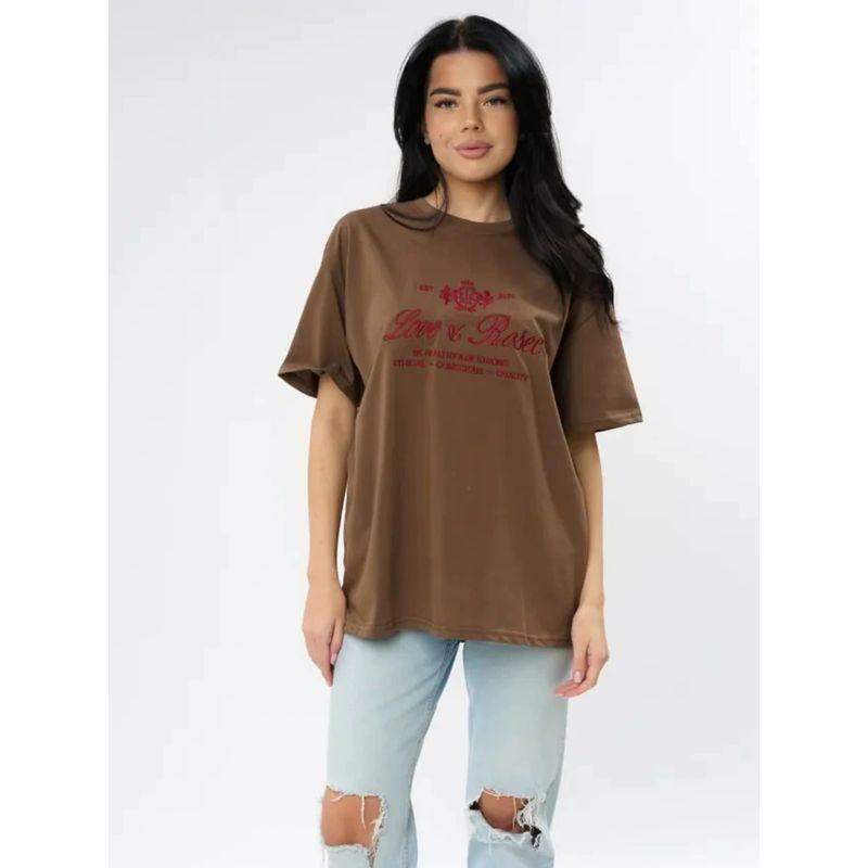 Loose Printed Casual T-shirt Top European and American Loose Casual Print Short sleeve T-shirt Top