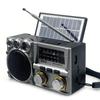 Radio Portátil FM AM SW Radio Solar Receptor de Radio Altavoz Bluetooth Tarjeta TF Unidad USB Reproductor de Música MP3 Batería Recargable