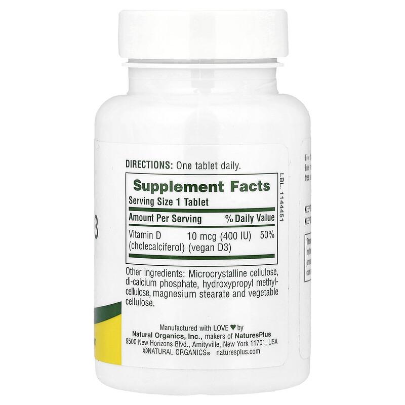 Water-Dispersible Vitamin D3, 10 mcg (400 IU), 90 Tablets