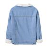 Women's   Autumn Lamb Wool Padded Jacket Loose Fit Fleece Lined Thickened Denim Jacket