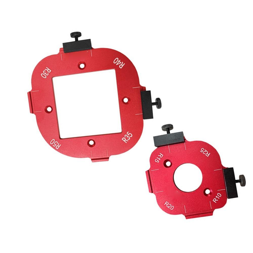 2pcs 10-25R And 30-50R Router Bit Template Adjustable Radius Corner Radius Jig  For Carpentry