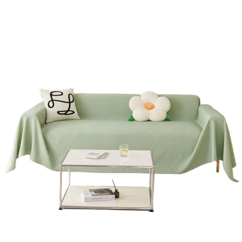 Sofabezug aus Stoff für den Sommer, Sofakissen aus Eisseide, staubdicht, kratzfest, ein ganzes Stück All-Inclusive-Sofatuch im kleinen frischen pastoralen Stil