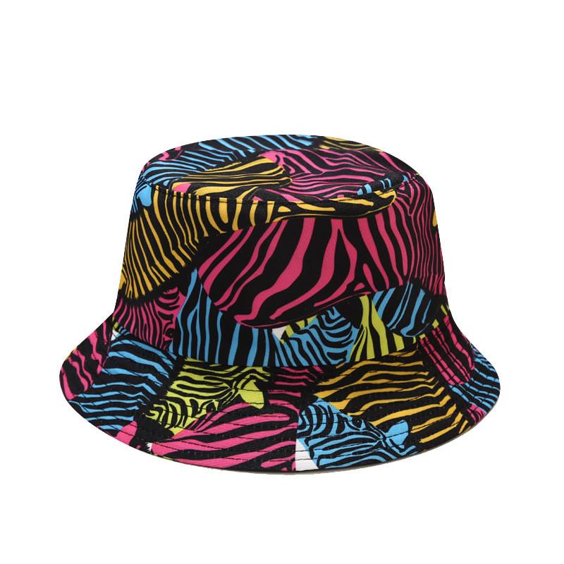 Classic Vintage Print Doublesided Sun Hat For Men Women Summer Outdoor Uv Protection