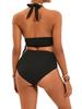 Solid Ribbed Tie Side Sexy Bikini Set Comfortable Elegant Two Piece Swimwear