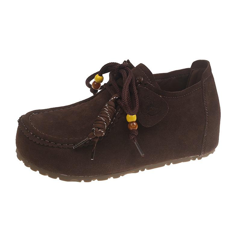 New Spring and Autumn Thick-soled Women's Versatile Casual Square Head Light Lazy Shoes