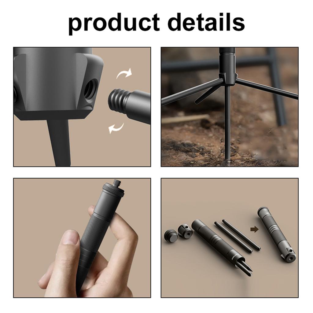 Lightweight Aluminum Alloy Light Holder Detachable Lamp Stand Outdoor Portable Easy To Build Lamp Holder with Tripod Multifunctional Lamp Camera Rack 