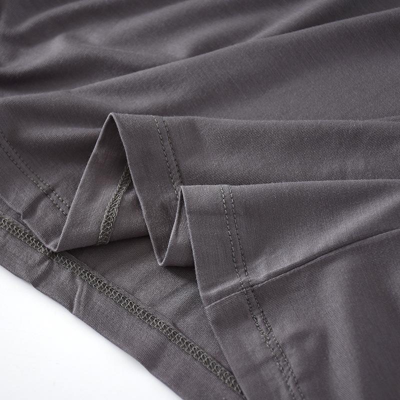 Pijama de verano para hombre, de modal, de manga corta, para uso doméstico, fino, de cuello redondo, informal, adecuado para uso diario, conjunto de pijama de talla grande.