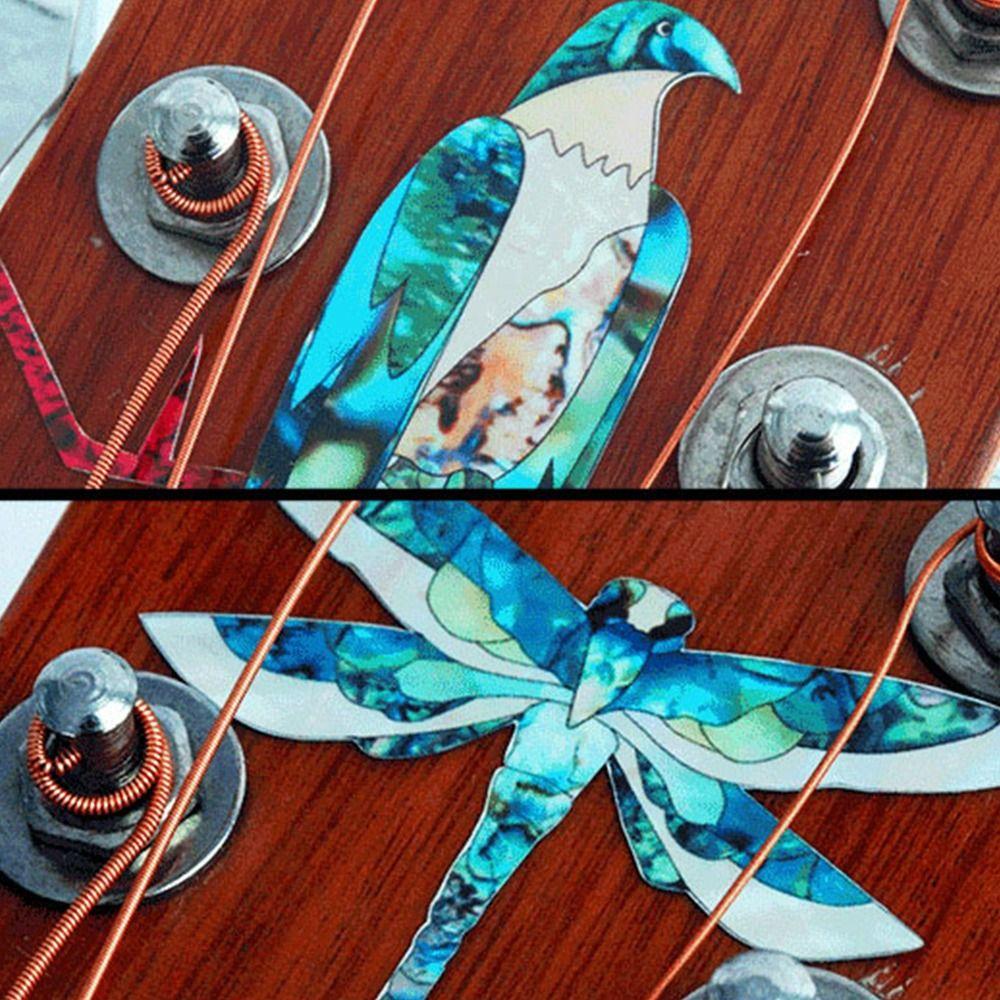 Novelty Guitar Headstock Decal Bass Body Decals Guitar Head Stickers Guitar Neck Sticker