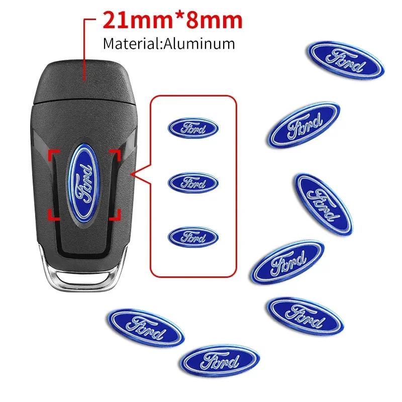 Car Sticker Ford 21mm Car Remote Key Emblem Logo Sticker Decoration Decal For Ford ST FOCUS 2 3 Mondeo Fiesta Kuga MK2 MK3 MK4 E