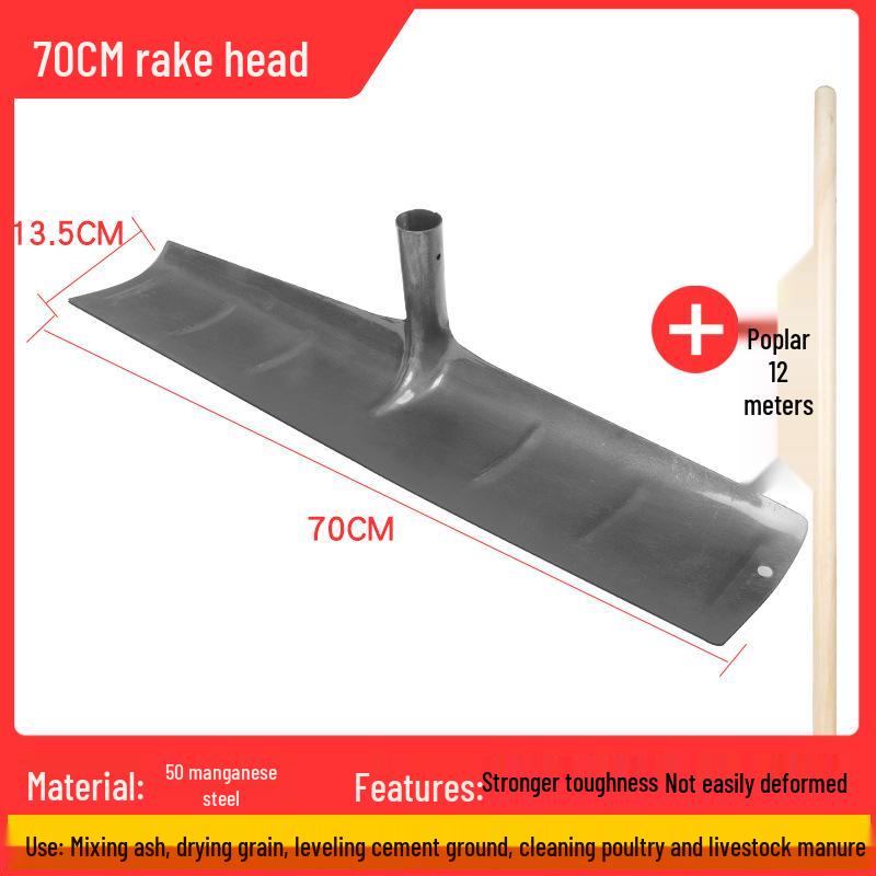 Domácí 50 Manganová ocel Škrabka na hnůj a Hrábě pro Vepřínky a Kuřárny - Zesílený Multifunkční Čisticí Nástroj