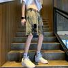New pink ripped denim shorts men's summer casual fashion five-point pants