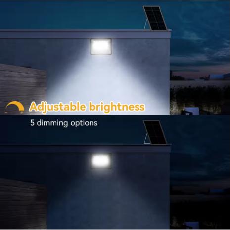 Solar Outdoor Multi-power LED Energy-saving Waterproof Floodlight Remote Control Corridor Garden Garden Balcony Garage Lighting