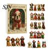 Advent Calendar Dog Calendar, 2D Acrylic Breeds Ornaments, 24-Days Christmas Countdown with 24 Puppy Charms for Home Holiday Decor Unique Collectibles